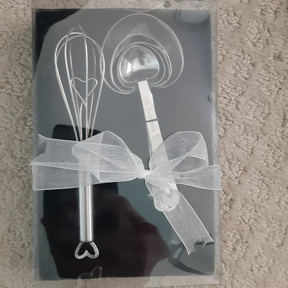 Measuring Spoons and Whisk